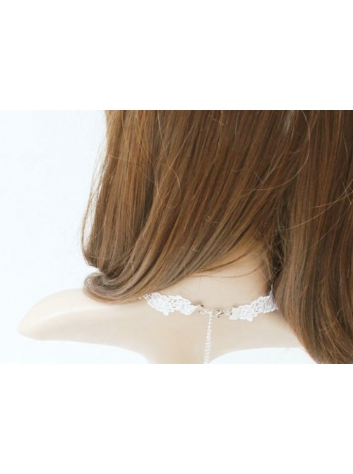 White Attractive Lady Lace Lolita Necklace