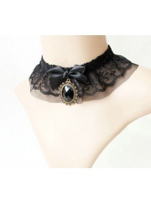 Black Retro Lace Lolita Necklace