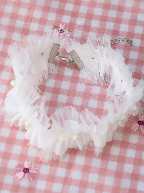 Modern White Lace Lolita Neckband