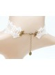 White Sweet Lace Gemstone Lolita Necklace