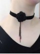 Black Cute Floral Lolita Necklace