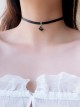 Black Lace Concise Swan Pendant Lolita Necklace