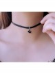 Black Lace Concise Swan Pendant Lolita Necklace