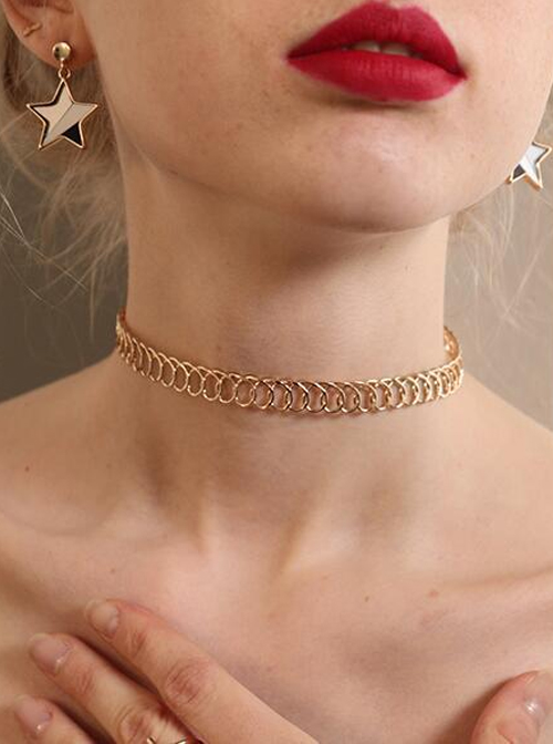 Champagne Concise Alloy Lolita Necklace