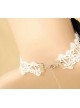 Sexy White Lace Black Floral Girls Lolita Necklace