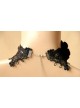 Black Lace Floral Lolita Necklace