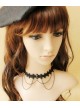 Decent Black Lace Metal Chain Lolita Necklace