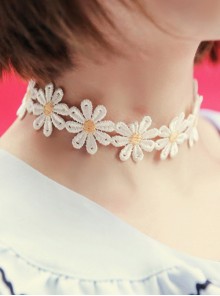 Concise Cute Small Daisy Sweet Lolita Necklace
