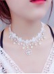 Pretty Concise White Lace Lolita Necklace