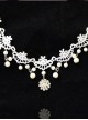 Pretty Concise White Lace Lolita Necklace