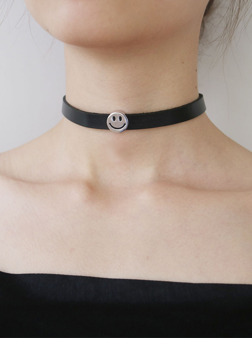 Smiling Face Chic Black Lolita Necklace