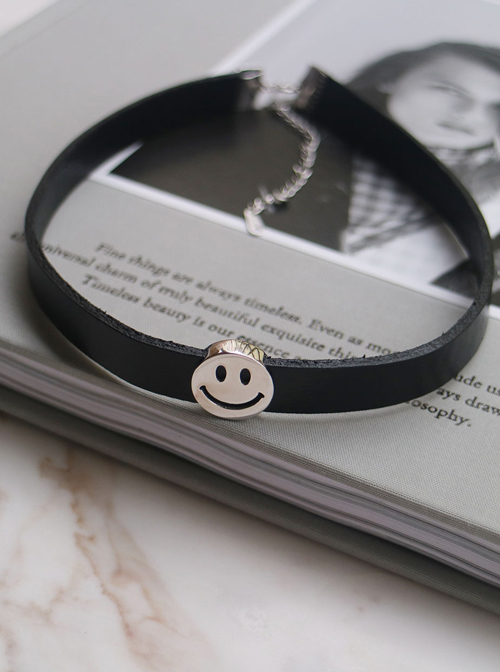 Smiling Face Chic Black Lolita Necklace