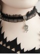 Pretty Black Rose Pendant Lolita Choker