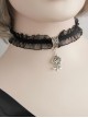 Pretty Black Rose Pendant Lolita Choker