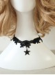 Gothic Black Lace Star Pendant Lolita Necklace