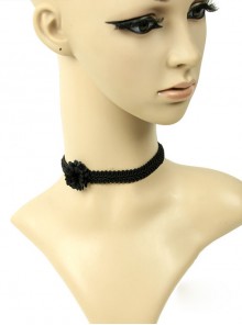 Black Lace Girls Lolita Necklace