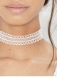 White Lace Elegant Girls Lolita Choker