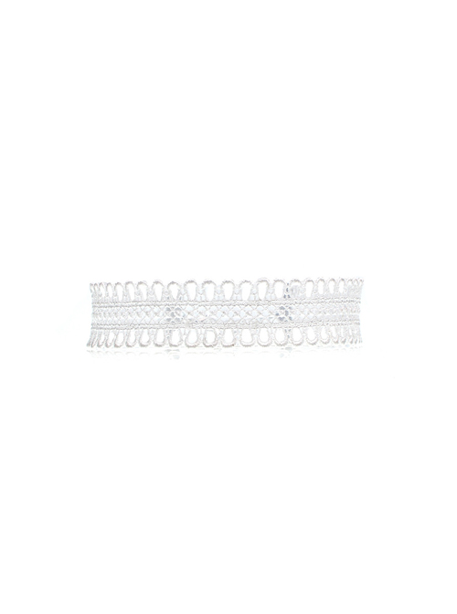 White Lace Elegant Girls Lolita Choker