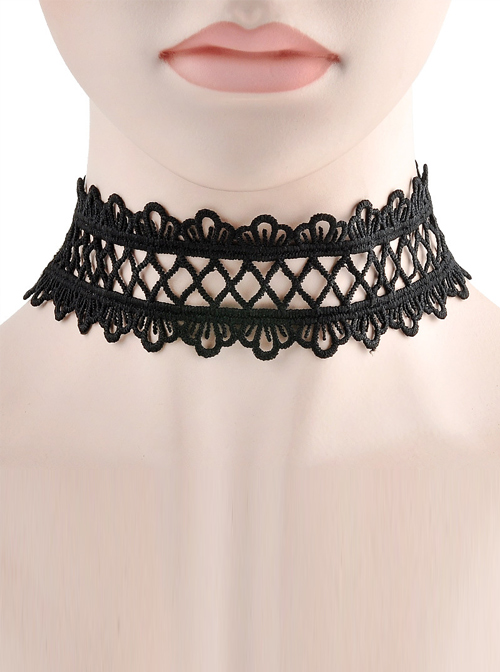 Gorgeous Black Delicate Lace Lolita Necklace