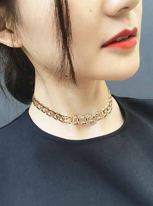 Champagne Concise Copper Lolita Choker