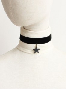 Black Five-pointed Star Gothic Lolita Neckband