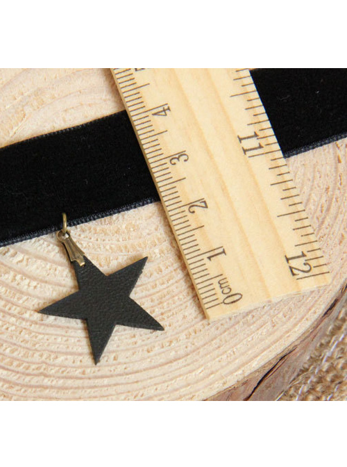 Black Five-pointed Star Gothic Lolita Neckband