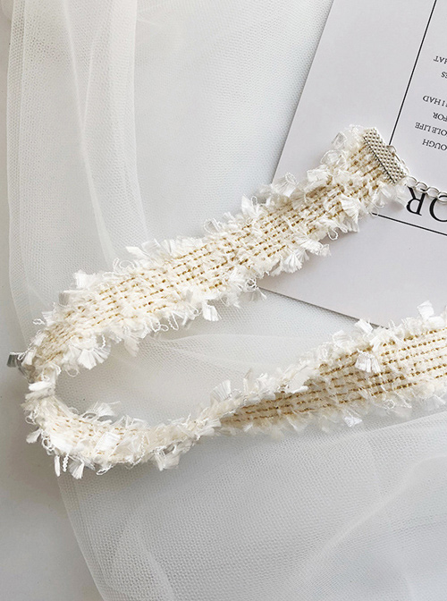 Sweet White Lace Broken Edge Lolita Choker