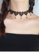 Gothic Heart Shaped Black Lace Cute Lolita Necklace