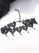 Gothic Heart Shaped Black Lace Cute Lolita Necklace
