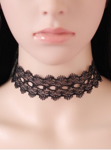 Elegant Black Tassel Lace Lolita Necklace