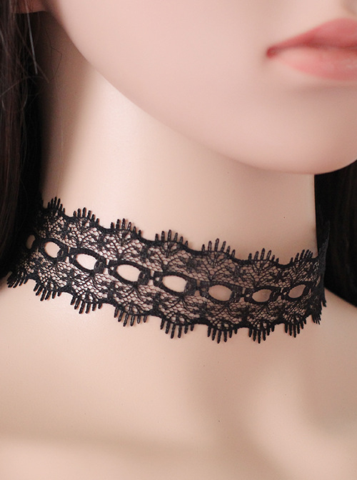 Elegant Black Tassel Lace Lolita Necklace
