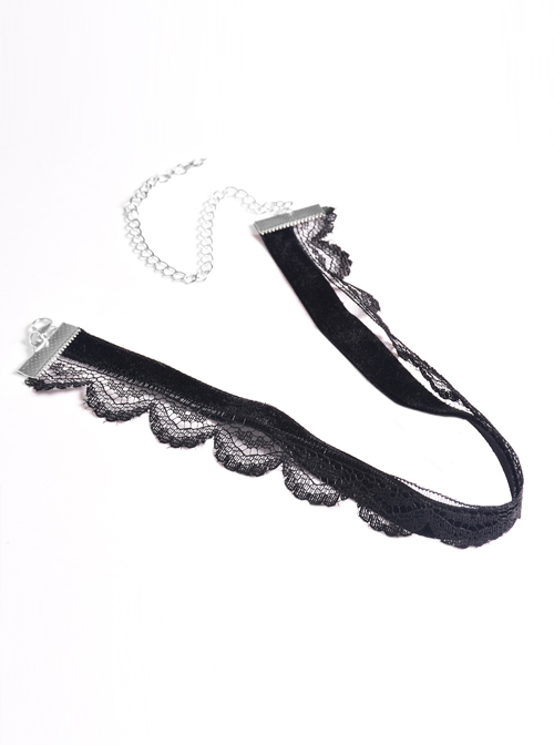 Black Romantic Lace Velvet Lady Lolita Necklace