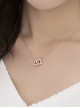 Concise Rose Gold Pendant Retro Necklace