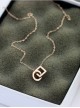 Concise Rose Gold Pendant Retro Necklace