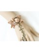 Handmade Victorian Style Champagne Color Rose Lolita Bracelet And Ring Set