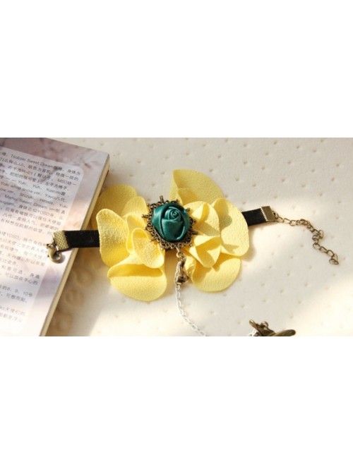 Elegant Rose Floral Lolita Bracelet And Ring Set