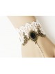Retro White Lace Handmade Lolita Bracelet And Ring Set