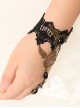 Delicate Black Lace Bracelet And Ring Set