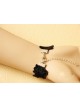 Charming Black Lace Handmade Lolita Bracelet And Ring Set