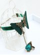 Retro Green Butterfly Lolita Bracelet And Rose Ring