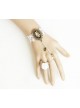 White Lace Gorgeous Exaggerated Leopard Print Lolita Bracelet And Ring Set