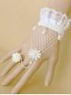 Sweet White Lace Rose Handmade Lolita Wrist Strap