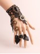 Black Lace Gears Decorate Lolita Wrist Strap