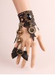 Black Lace Gears Decorate Lolita Wrist Strap