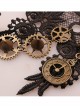 Black Lace Gears Decorate Lolita Wrist Strap