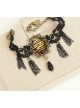 Gothic Black Lace Tassel Lady Lolita Bracelet And Ring Set