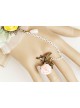 White Lace Cute Floral Mori Girl Lolita Bracelet And Ring Set