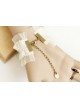White Lace Cute Floral Mori Girl Lolita Bracelet And Ring Set