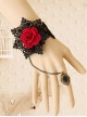 Gothic Rococo Rose Lady Handmade Lolita Bracelet And Ring Set