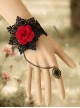 Gothic Rococo Rose Lady Handmade Lolita Bracelet And Ring Set